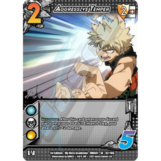 Aggressive Temper, 82/180, SE, UniVersus, MHA01 My Hero Academia