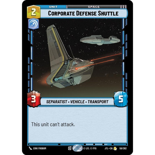 Corporate Defense Shuttle, R, JTL 059), Star Wars Unlimited