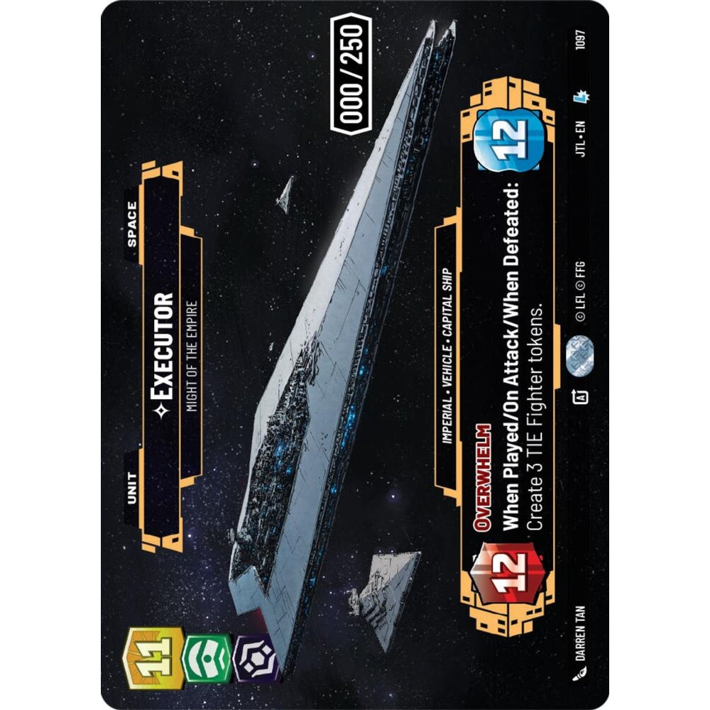 Executor, L, JTL 1097) Prestige Serialized, Star Wars Unlimited