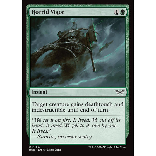 Horrid Vigor, 184, common, Magic: The Gathering, Duskmourn: House of Horror