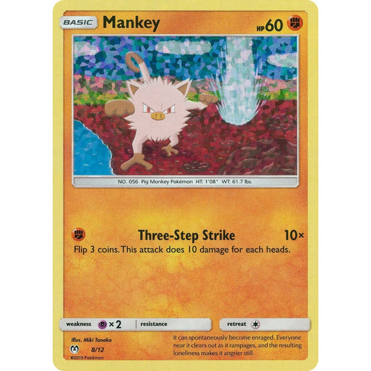 Mankey Fixed 8/12 Pokemon Card Game McDonald's Collection 2019