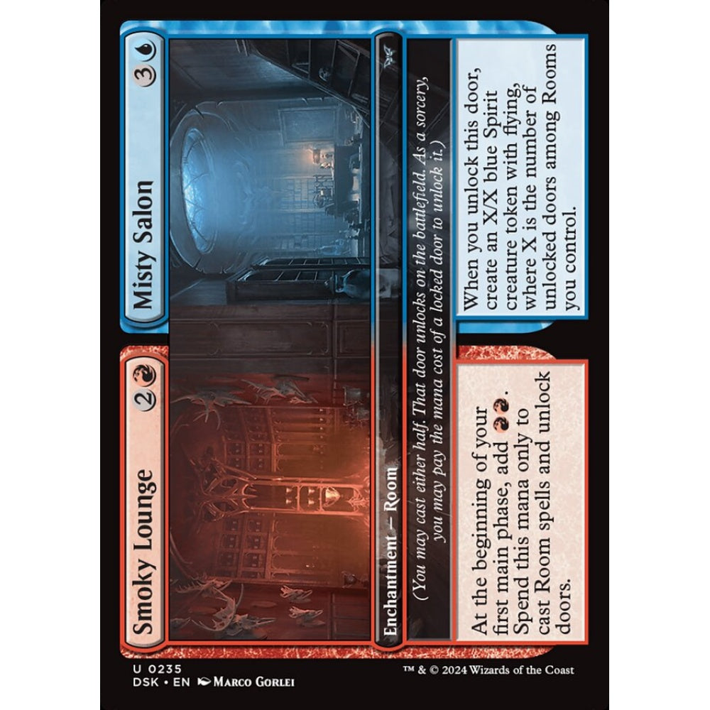 Smoky Lounge // Misty Salon, 235, uncommon, Magic: The Gathering, Duskmourn: House of Horror