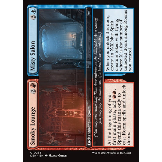 Smoky Lounge // Misty Salon, 235, uncommon, Magic: The Gathering, Duskmourn: House of Horror