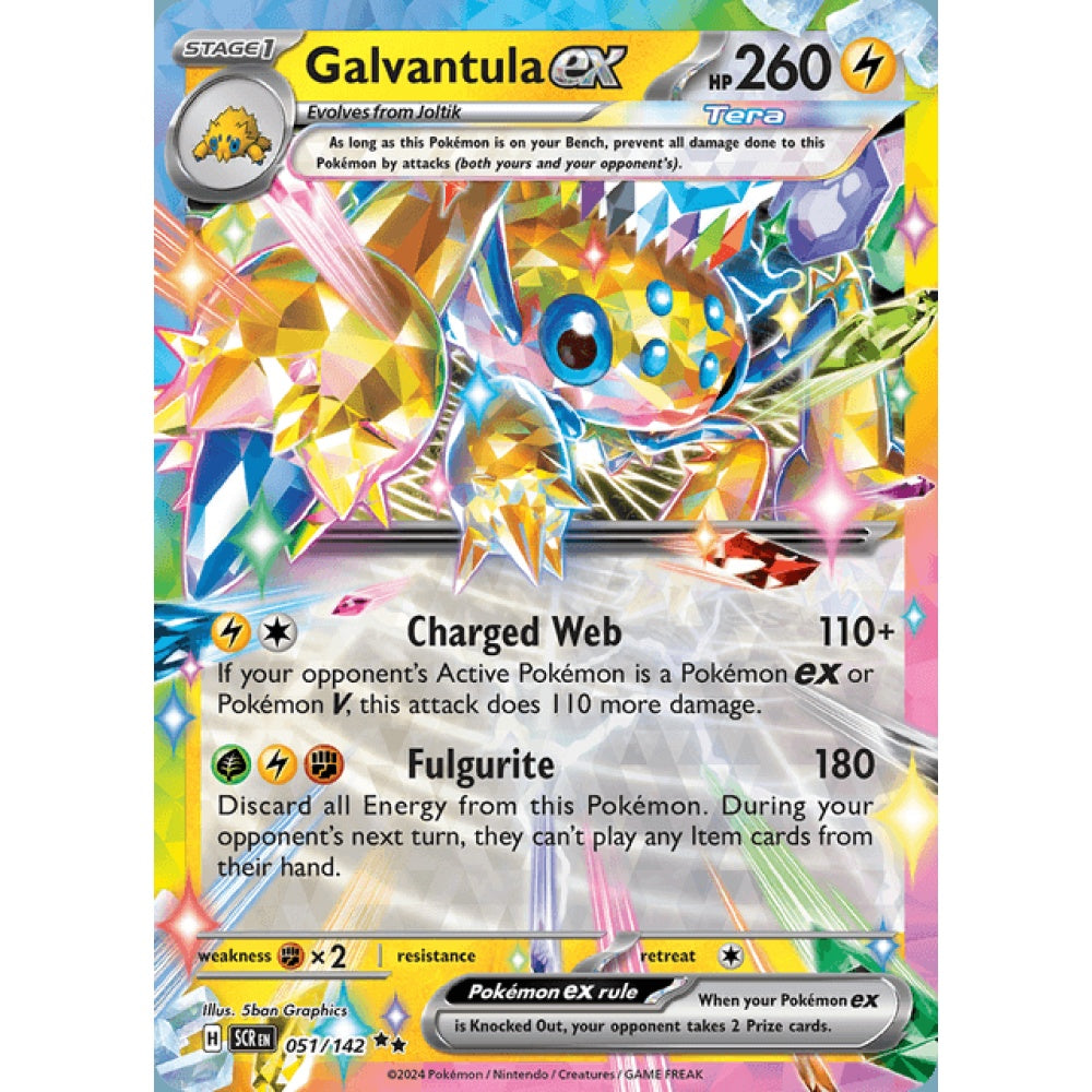 Galvantula ex Double Rare 051/142 Pokemon Card Game Stellar Crown