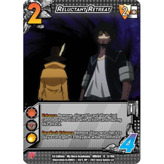 Reluctant Retreat, 009/108, R, UniVersus, MHA04 League of Villains