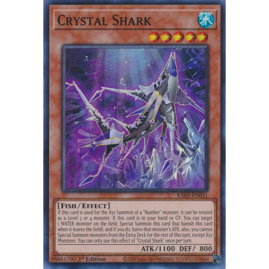 Crystal Shark RA03-EN031 Super Super Rare Yu-Gi-Oh Quarter Century Bonanza in Art