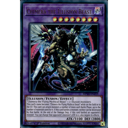 Chimera the Illusion Beast MP24-EN219 Ultra Ultra Rare Yu-Gi-Oh 25th Anniversary Tin: Dueling Mirrors in Art