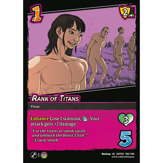 Rank of Titans, 180/186, AOT02, Universus, Attack on Titan: Origins of Power, Backup, UC