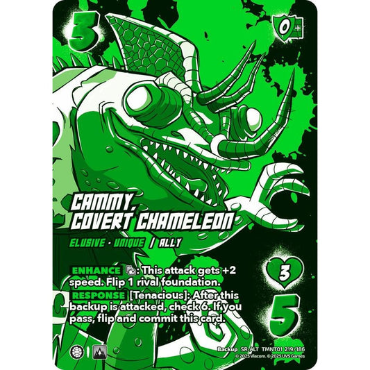 Cammy, Covert Chameleon 219/186 TMNT01 Universus Teenage Mutant Ninja Turtles Backup SR-ALT