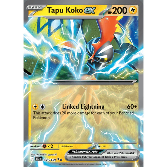 Tapu Koko ex Double Rare 051/159 Pokemon Card Game Journey Together