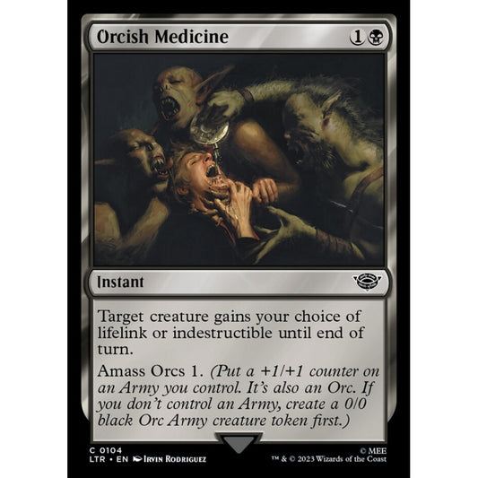Orcish Medicine, common, 104, Magic the Gathering, The Lord of the Rings: Tales of Middle-earth