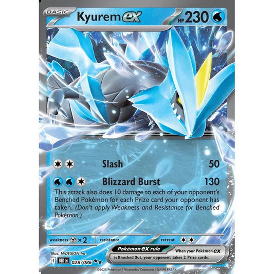 Kyurem ex Double Rare 028/086 Pokemon Card Game Black Bolt