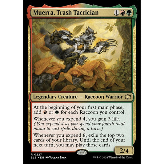 Muerra, Trash Tactician, 227, rare, Magic: The Gathering, Bloomburrow