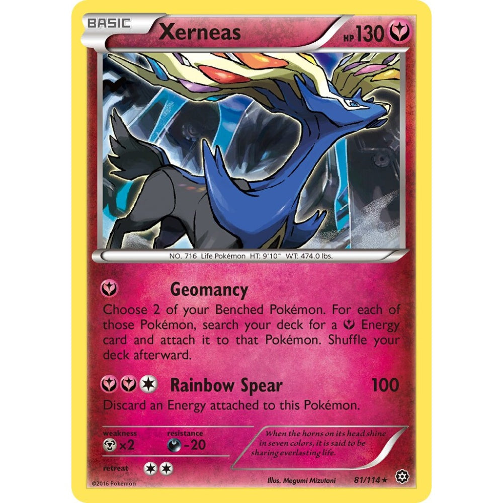 Xerneas Rare Holo 81/114 Pokemon Card Game Steam Siege
