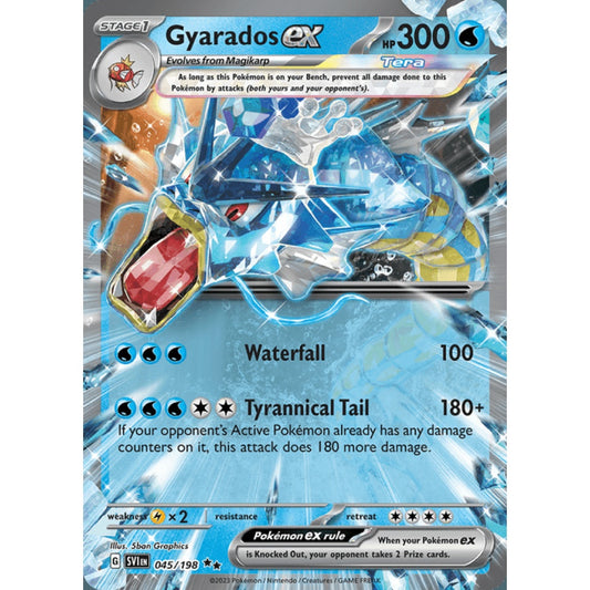 Gyarados ex Double Rare 045/198 Pokemon Card Game Scarlet & Violet