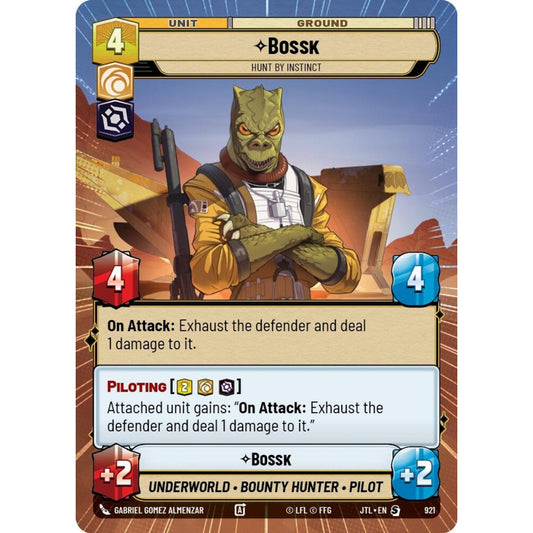 Bossk, S, JTL 921) Hyperspace Foil, Star Wars Unlimited