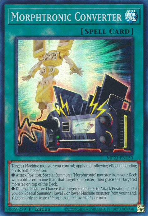 Morphtronic Converter MP23-EN150 Super Super Rare Yu-Gi-Oh 25th Anniversary Tin: Dueling Heroes Mega Pack in Art