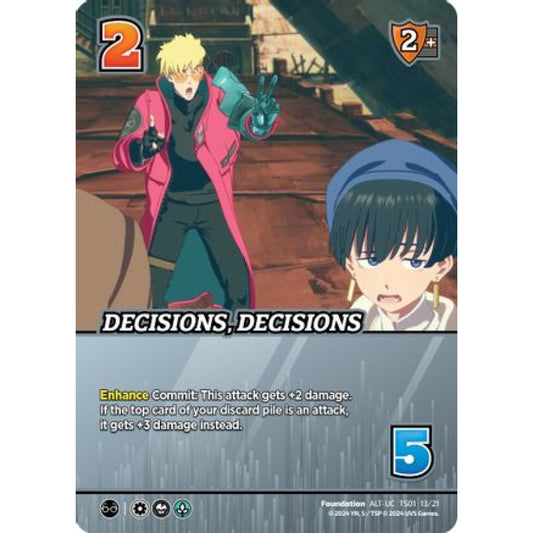 Decisions, Decisions, 13/21, UC-ALT, UniVersus, Cowboy Bebop & Trigun Stampede