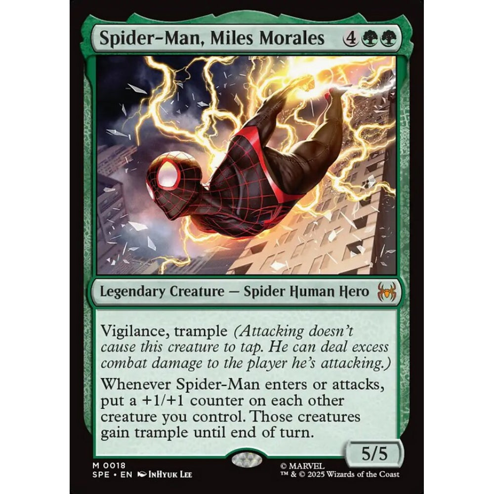 Spider-Man, Miles Morales mythic 18 Magic the Gathering Marvel's Spider-Man Eternal