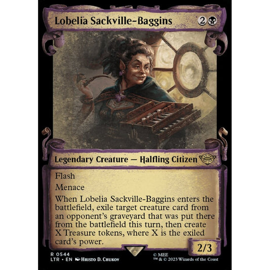 Lobelia Sackville-Baggins, rare, 544, Magic the Gathering, The Lord of the Rings: Tales of Middle-earth