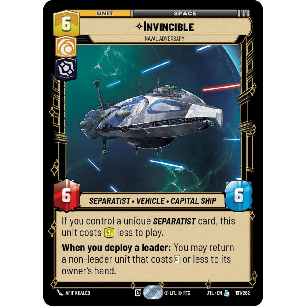 Invincible, L, JTL 191), Star Wars Unlimited