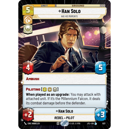 Han Solo, L, JTL 937) Hyperspace Foil, Star Wars Unlimited