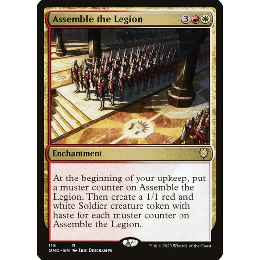 Assemble the Legion, rare, 115, Magic the Gathering, Phyrexia: All Will Be One Commander