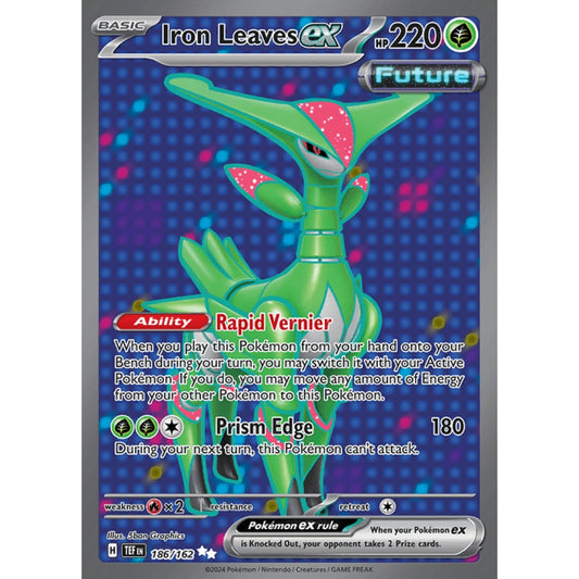 Iron Leaves ex Full Art 186/162 Pokemon Card Game Temporal Forces
