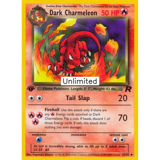 Dark Charmeleon Uncommon 32/82 Pokemon Card Game Team Rocket