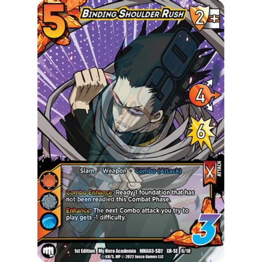 Binding Shoulder Rush, 6/18, XR-SE, UniVersus, MHA03 Heroes Clash