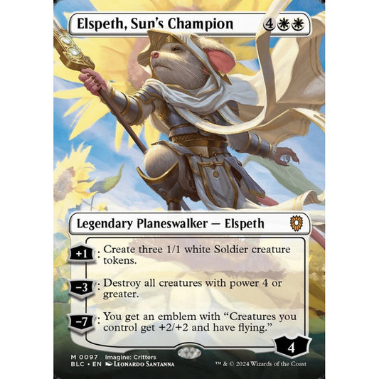 Elspeth, Sun's Champion, 97, mythic, Magic: The Gathering, Bloomburrow
