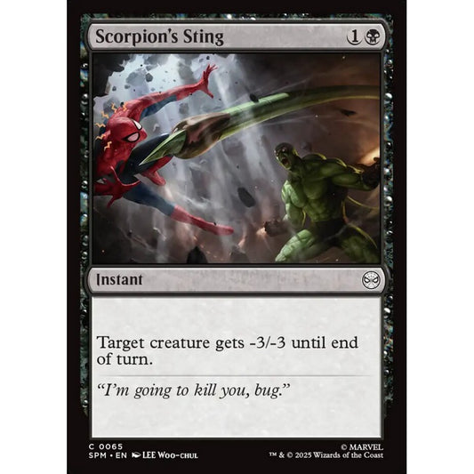 Scorpion's Sting common 65 Magic the Gathering Marvel's Spider-Man