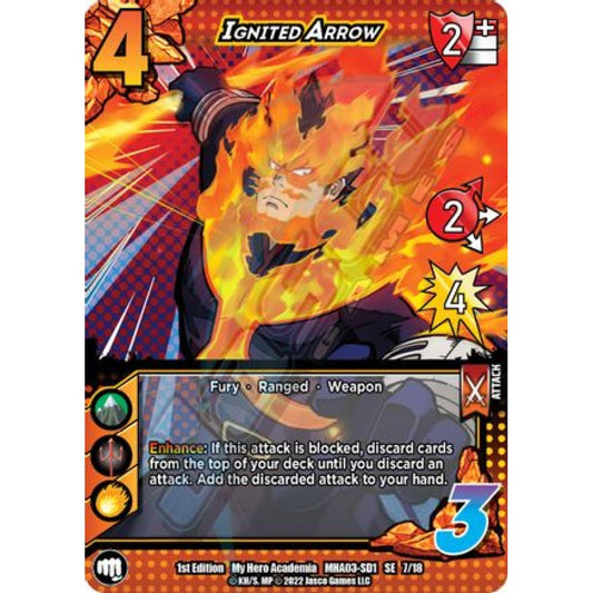Ignited Arrow, 7/18, SE, UniVersus, MHA03 Heroes Clash