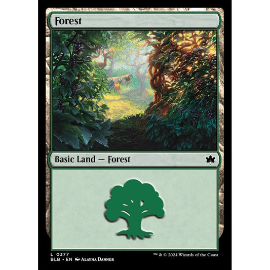 Forest, 377, common, Magic: The Gathering, Bloomburrow