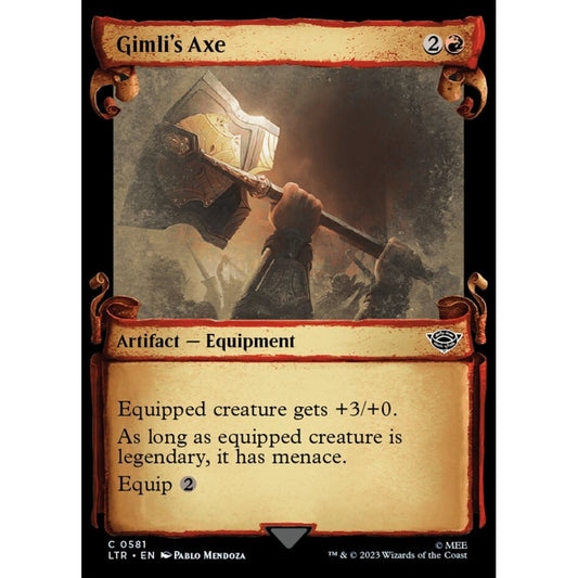 Gimli's Axe, common, 581, Magic the Gathering, The Lord of the Rings: Tales of Middle-earth