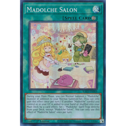 Madolche Salon RA03-EN069 Super Super Rare Yu-Gi-Oh Quarter Century Bonanza in Art