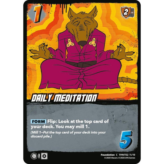 Daily Meditation 11/19 TMNT02 Universus Teenage Mutant Ninja Turtles Starter Deck Foundation C