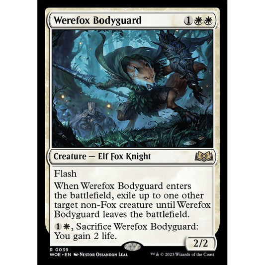 Werefox Bodyguard, rare, 39, Magic the Gathering, Wilds of Eldraine