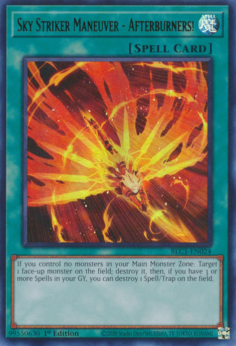 Sky Striker Maneuver - Afterburners! BLC1-EN024 Ultra Ultra Rare Yu-Gi-Oh Battles of Legend: Chapter 1 in Art