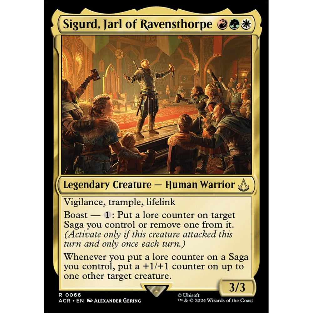 Sigurd, Jarl of Ravensthorpe rare 66 Magic the Gathering Assassin's Creed