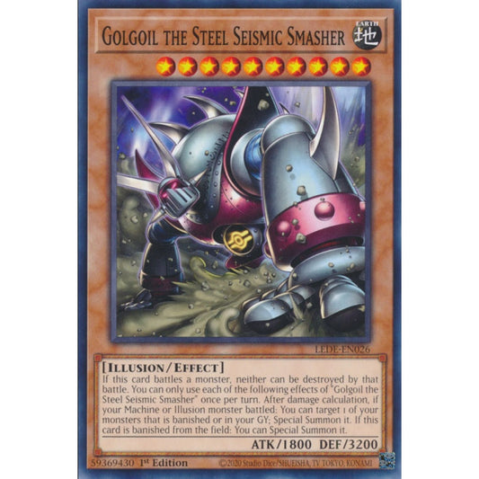 Golgoil the Steel Seismic Smasher, LEDE-EN026, Common, Yu-Gi-Oh!, Legacy of Destruction