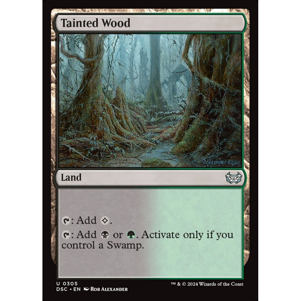 Tainted Wood, 305, uncommon, Magic: The Gathering, Duskmourn: House of Horror