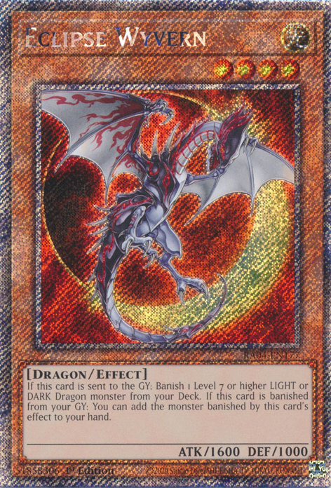 Eclipse Wyvern RA04-EN177 Platinum Platinum Secret Rare Yu-Gi-Oh Quarter Century Stampede in Art
