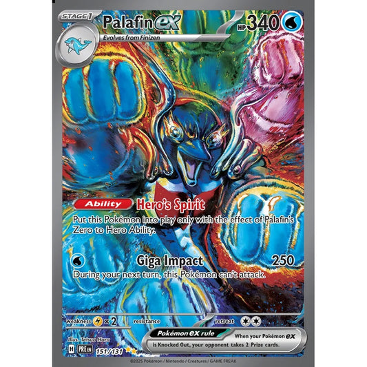 Palafin ex Special Illustration Rare 151/131 Pokemon Card Game Prismatic Evolutions