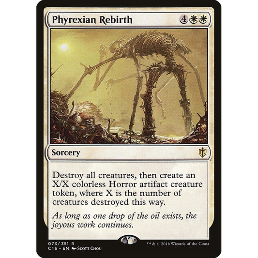 Phyrexian Rebirth rare 73 Magic the Gathering Commander 2016