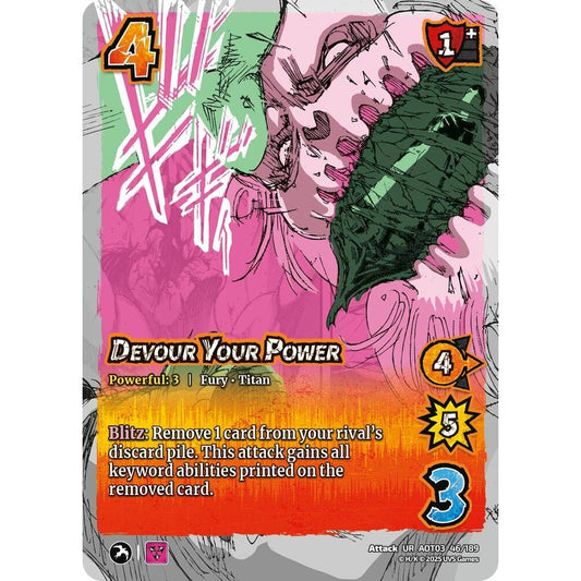 Devour Your Power 46/189 AOT03 Universus Attack on Titan: Apocalypse Attack UR