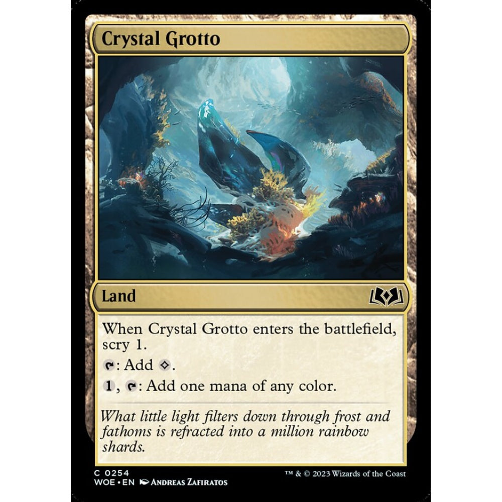 Crystal Grotto, common, 254, Magic the Gathering, Wilds of Eldraine