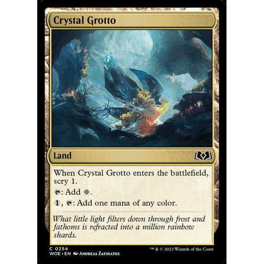 Crystal Grotto, common, 254, Magic the Gathering, Wilds of Eldraine