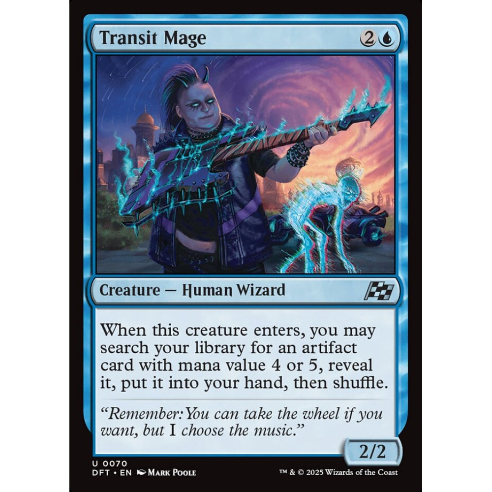 Transit Mage, 70, uncommon, Magic: The Gathering, Aetherdrift