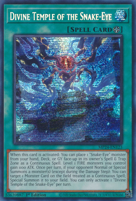 Divine Temple of the Snake-Eye AGOV-EN056 QCR Quarter Century Secret Rare Yu-Gi-Oh Age of Overlord in Art